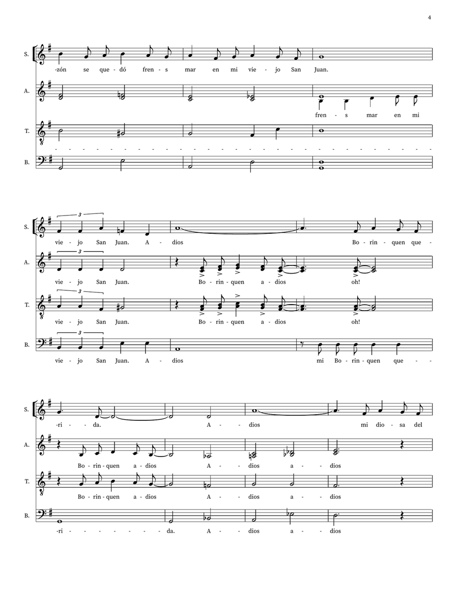 En Mi Viejo San Juan En Mi Viejo San Juan 4-Part scores gallery preview page 4
