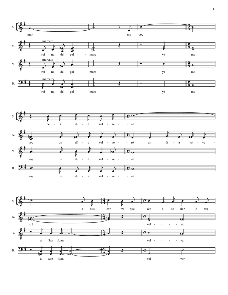 En Mi Viejo San Juan En Mi Viejo San Juan 4-Part scores gallery preview page 5