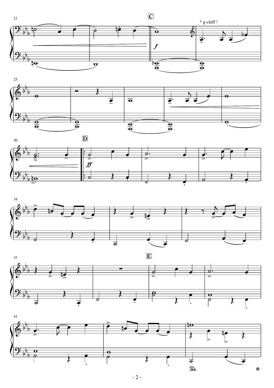 Bye Bye Easy Piano scores gallery preview page 2