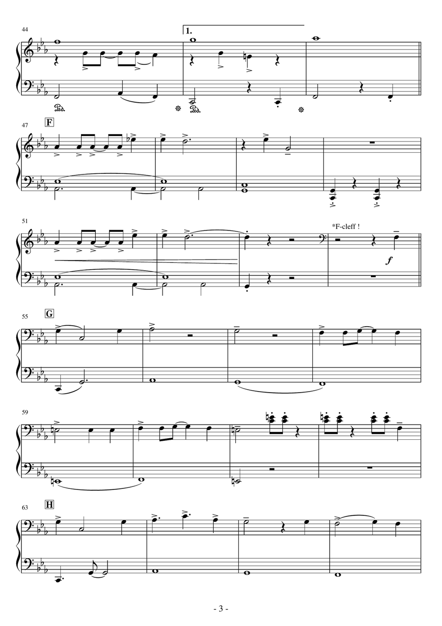 Bye Bye Easy Piano scores gallery preview page 3