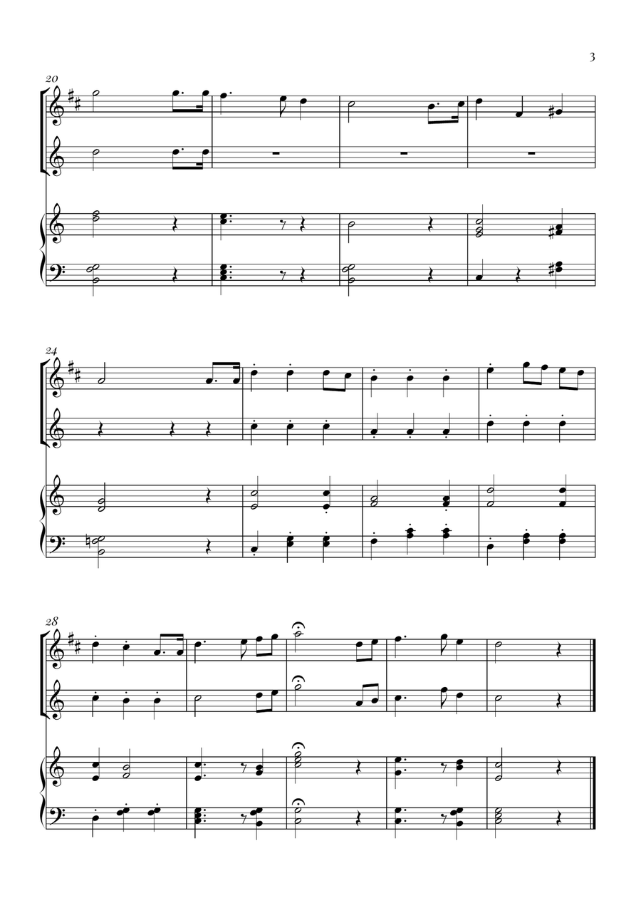 Star Spangled Banner Woodwind Duet scores gallery preview page 3