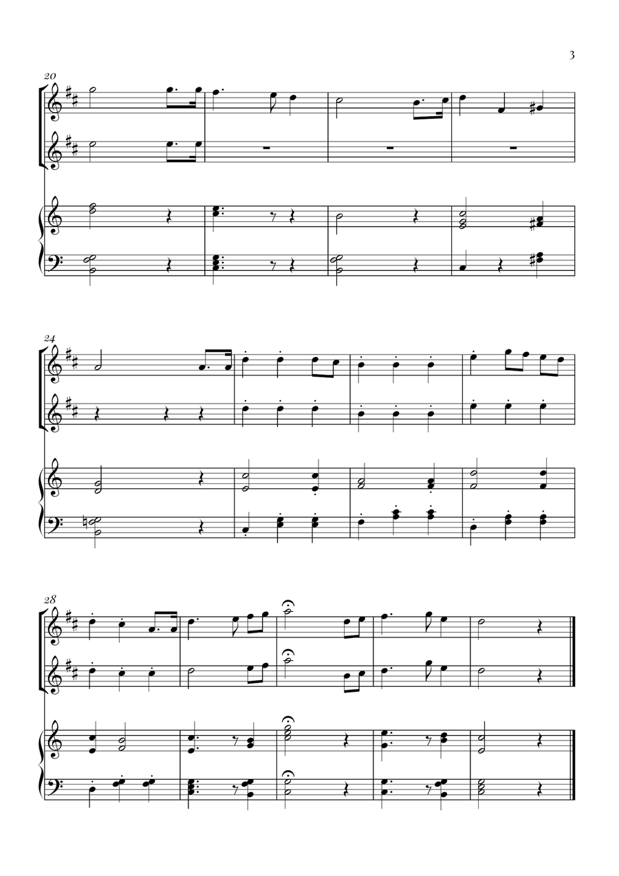 Star Spangled Banner Woodwind Duet scores gallery preview page 3