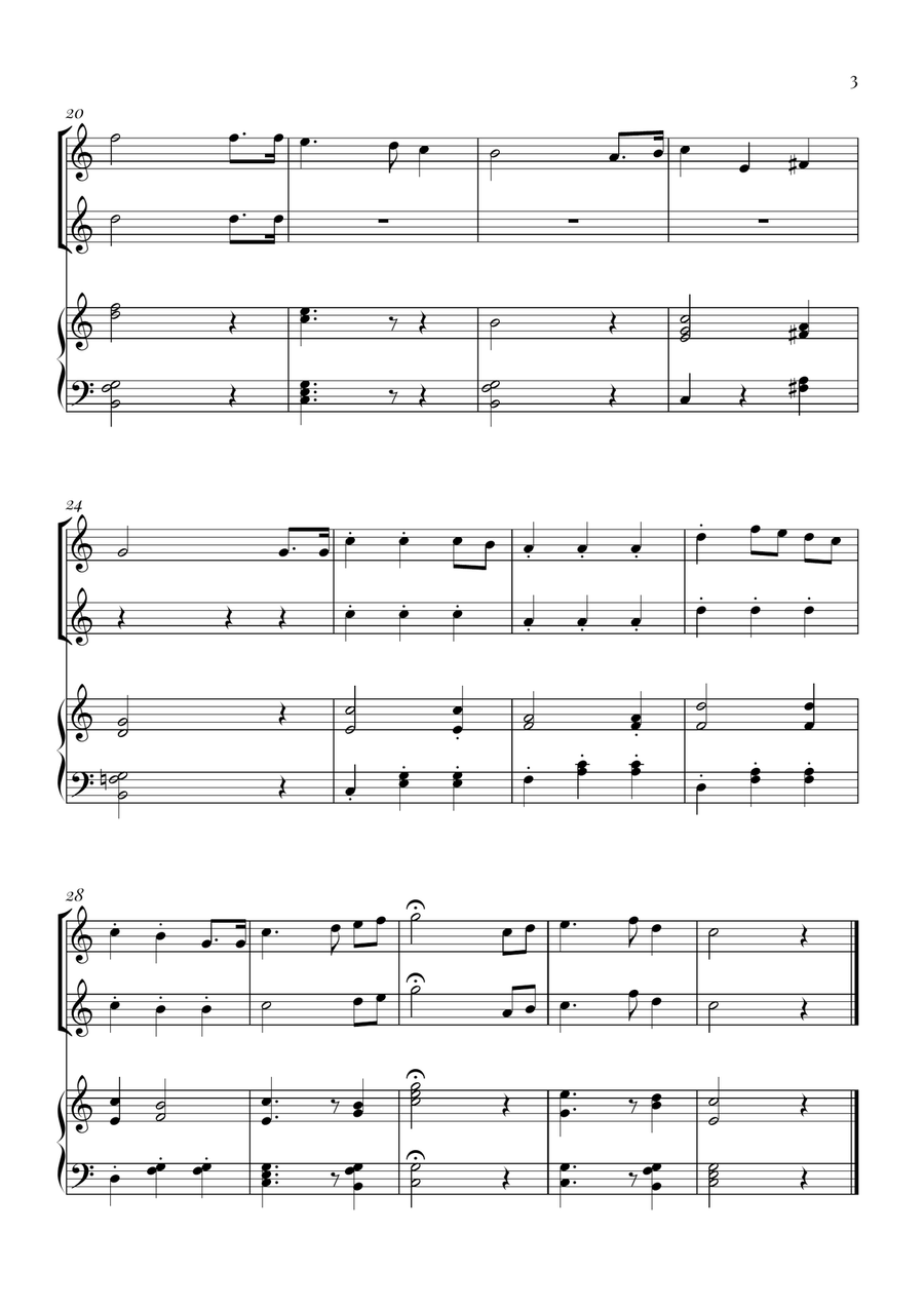 Star Spangled Banner Woodwind Duet scores gallery preview page 3