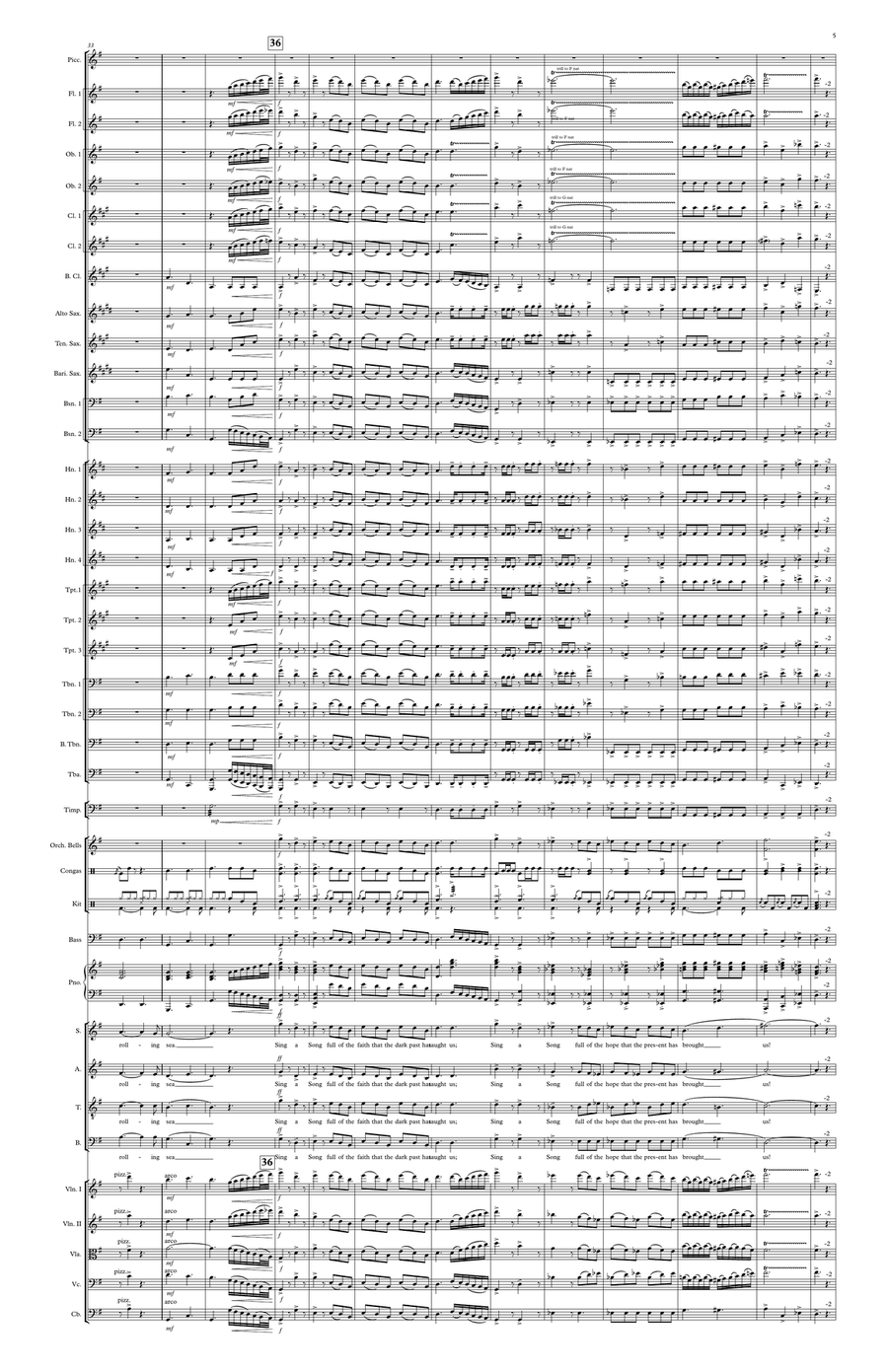 Lift Every Voice and Sing Full Orchestra scores gallery preview page 5