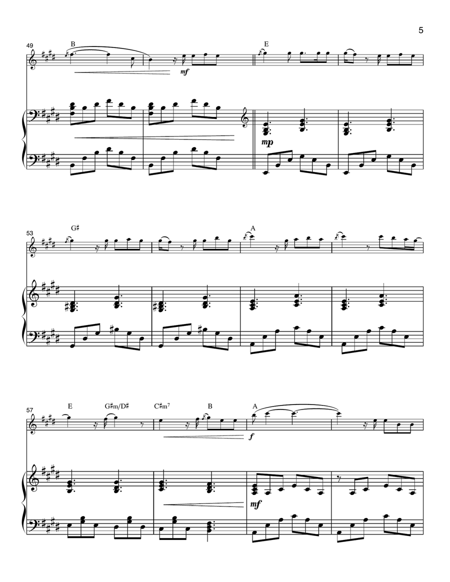 Picture You Picture You Violin Solo scores gallery preview page 5