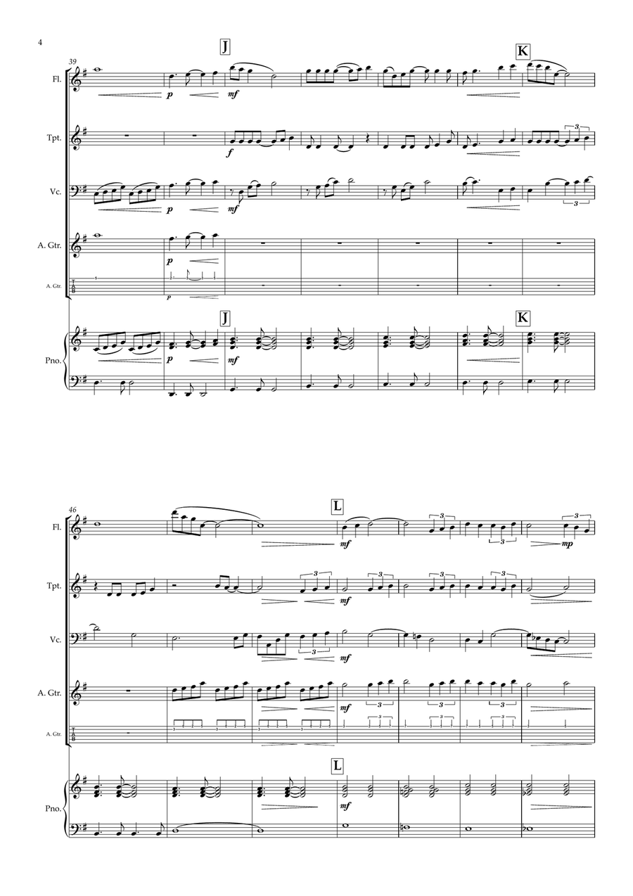 Medley: Part Of Your World with Under The Sea and Kiss The Girl Small Ensemble scores gallery preview page 4