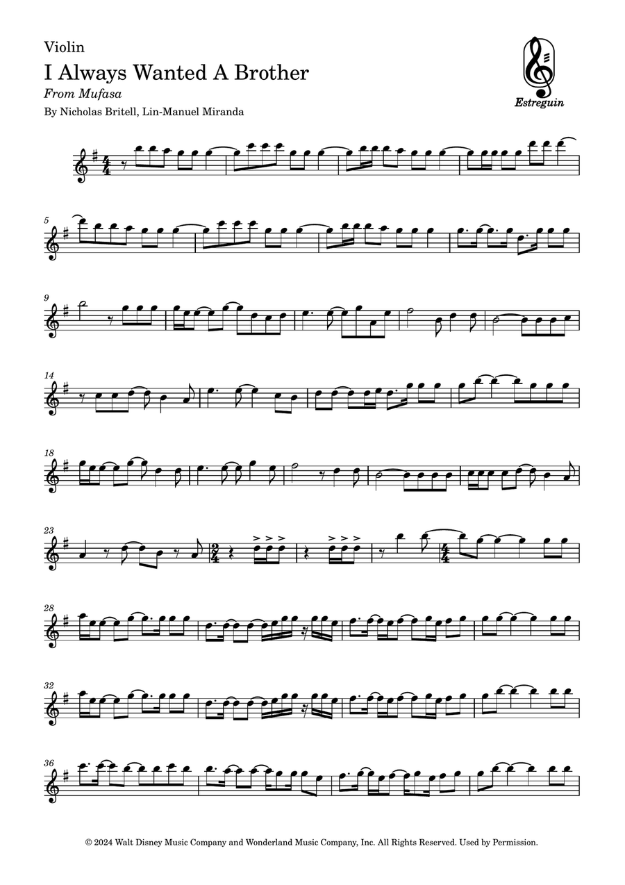 I Always Wanted A Brother String Duet scores gallery preview page 6