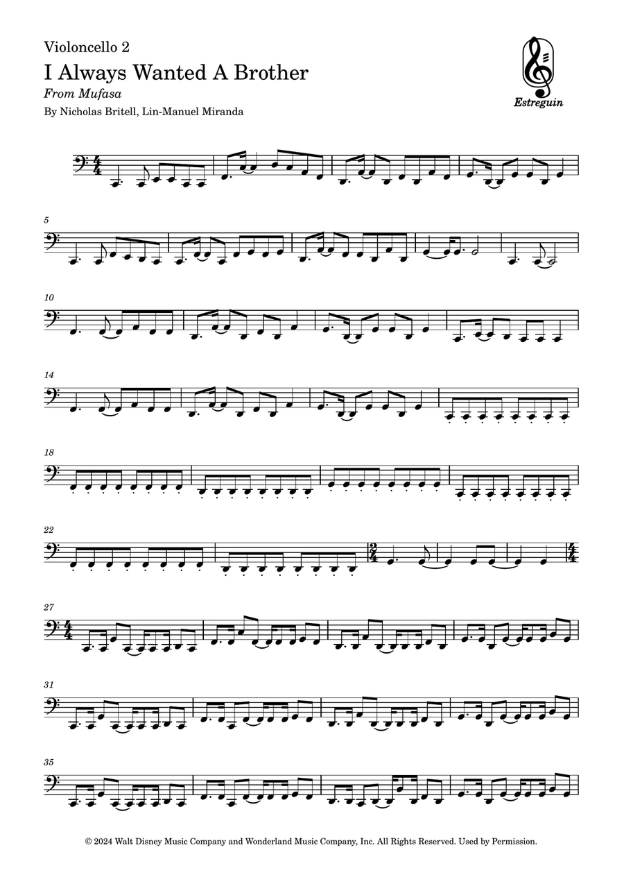 I Always Wanted A Brother String Duet scores gallery preview page 6