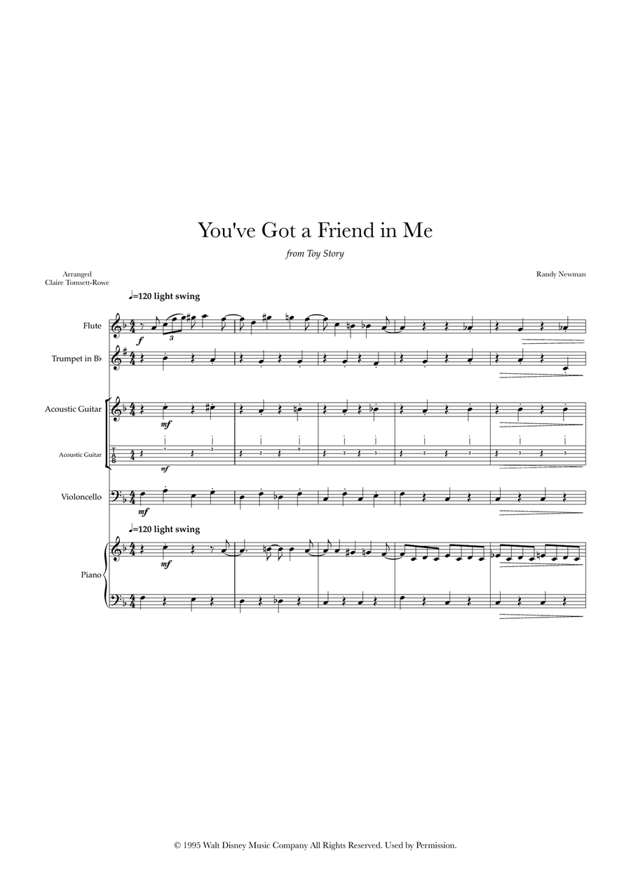 You've Got A Friend In Me Small Ensemble scores gallery preview page 1