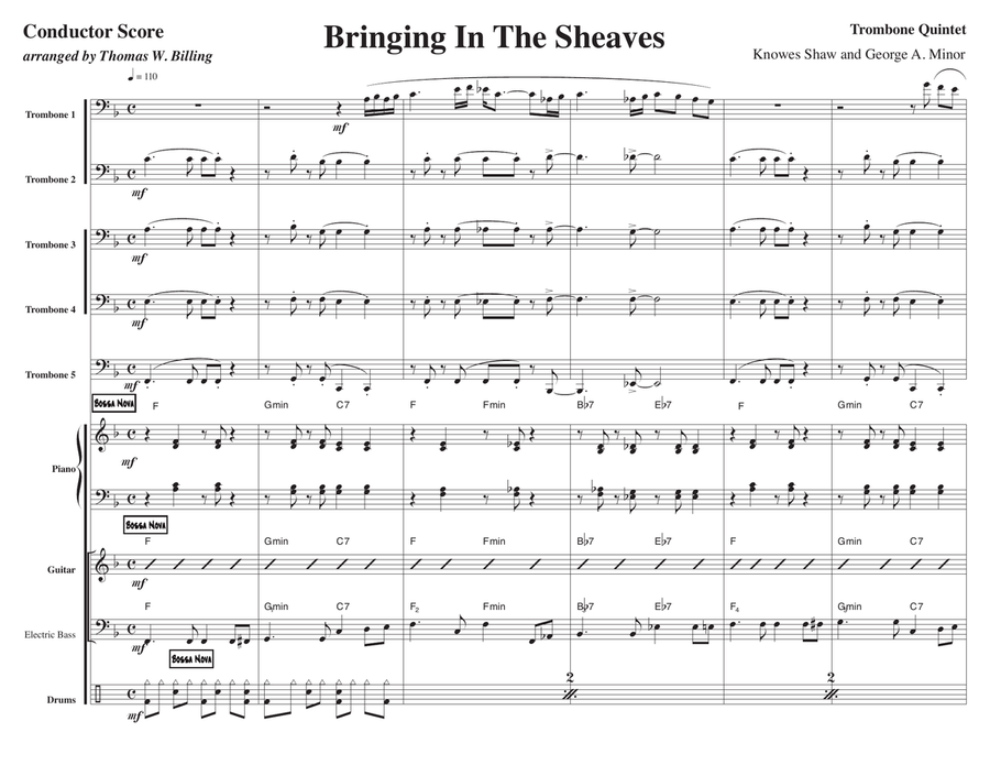 Bringing In The Sheaves Bringing In The Sheaves Jazz Ensemble scores gallery preview page 1