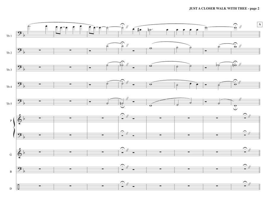 Just A Closer Walk With Thee Jazz Ensemble scores gallery preview page 2
