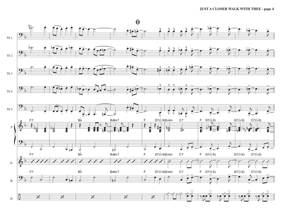 Just A Closer Walk With Thee Jazz Ensemble scores gallery preview page 4