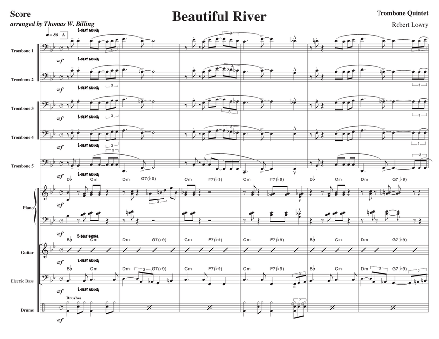 Shall We Gather At The River Jazz Ensemble scores gallery preview page 1