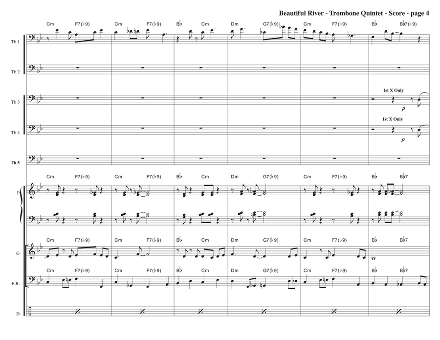 Shall We Gather At The River Jazz Ensemble scores gallery preview page 4