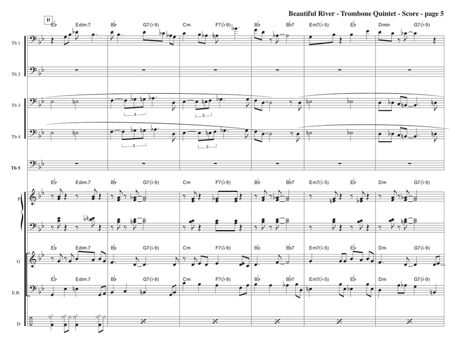 Shall We Gather At The River Jazz Ensemble scores gallery preview page 5