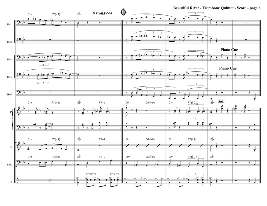 Shall We Gather At The River Jazz Ensemble scores gallery preview page 6
