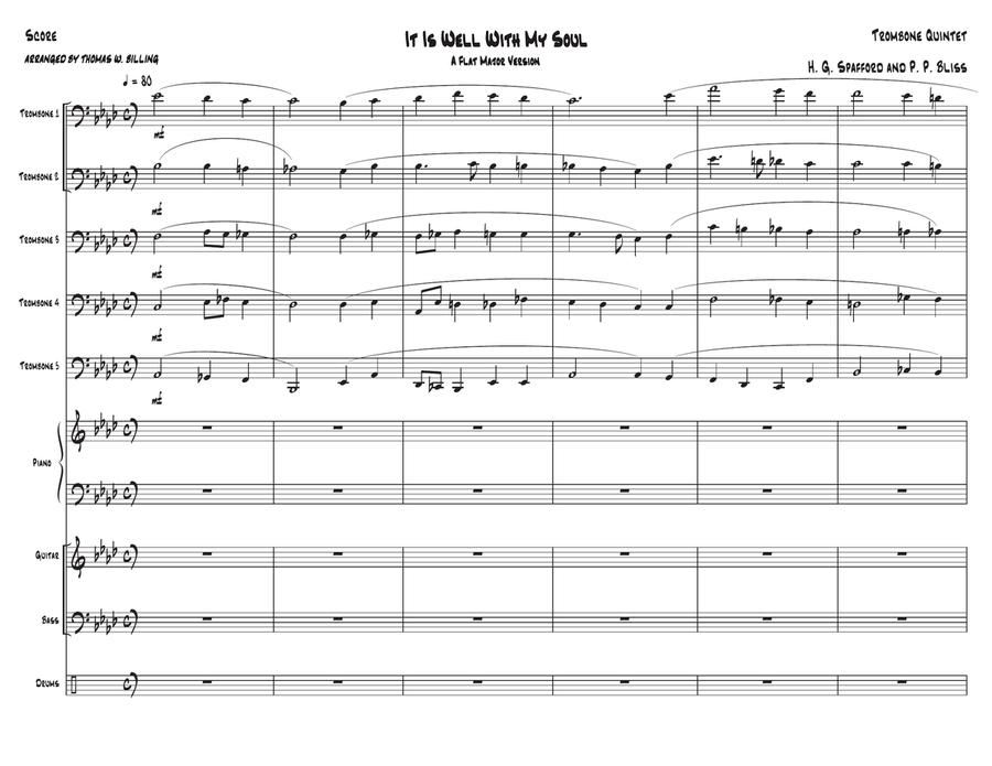 It is Well With My Sould It is Well With My Sould Jazz Ensemble scores gallery preview page 1