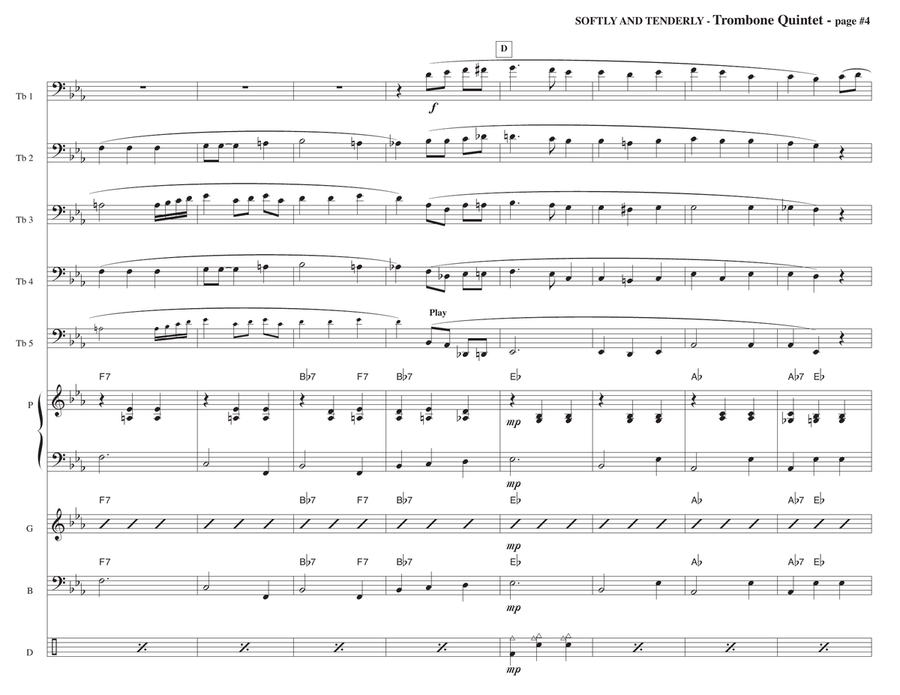 Softly And Tenderly Softly And Tenderly Jazz Ensemble scores gallery preview page 4