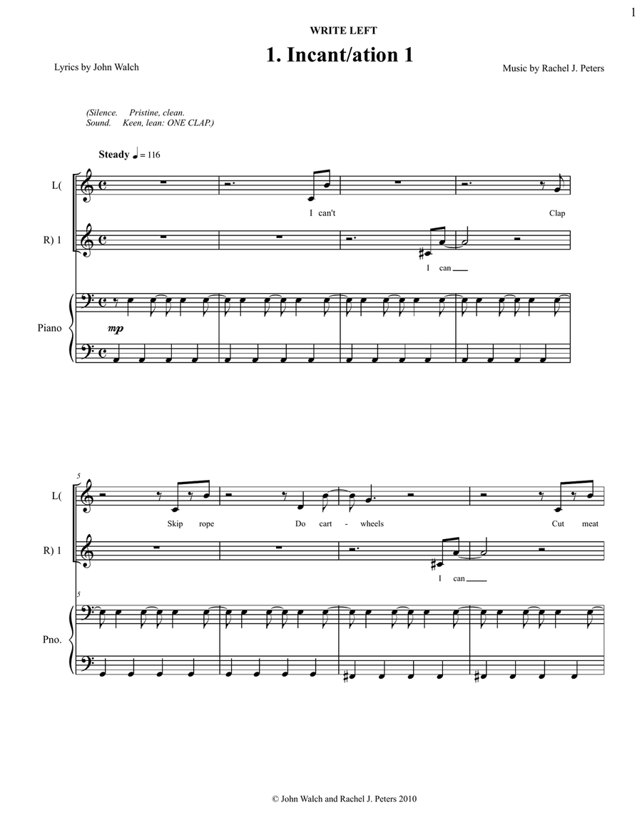 Write Left Piano/Vocal Score Piano, Vocal scores gallery preview page 4