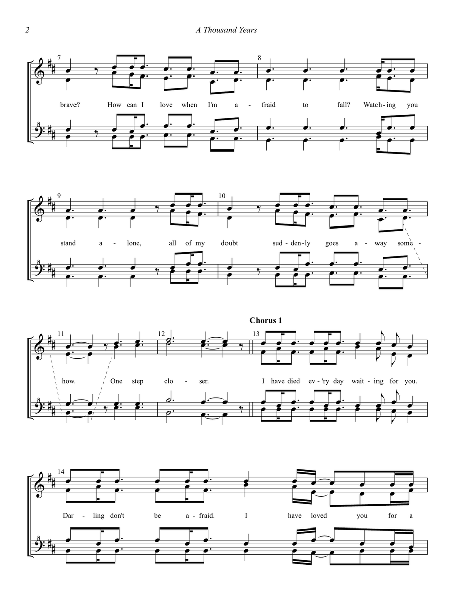 A Thousand Years A Thousand Years SSAA scores gallery preview page 2