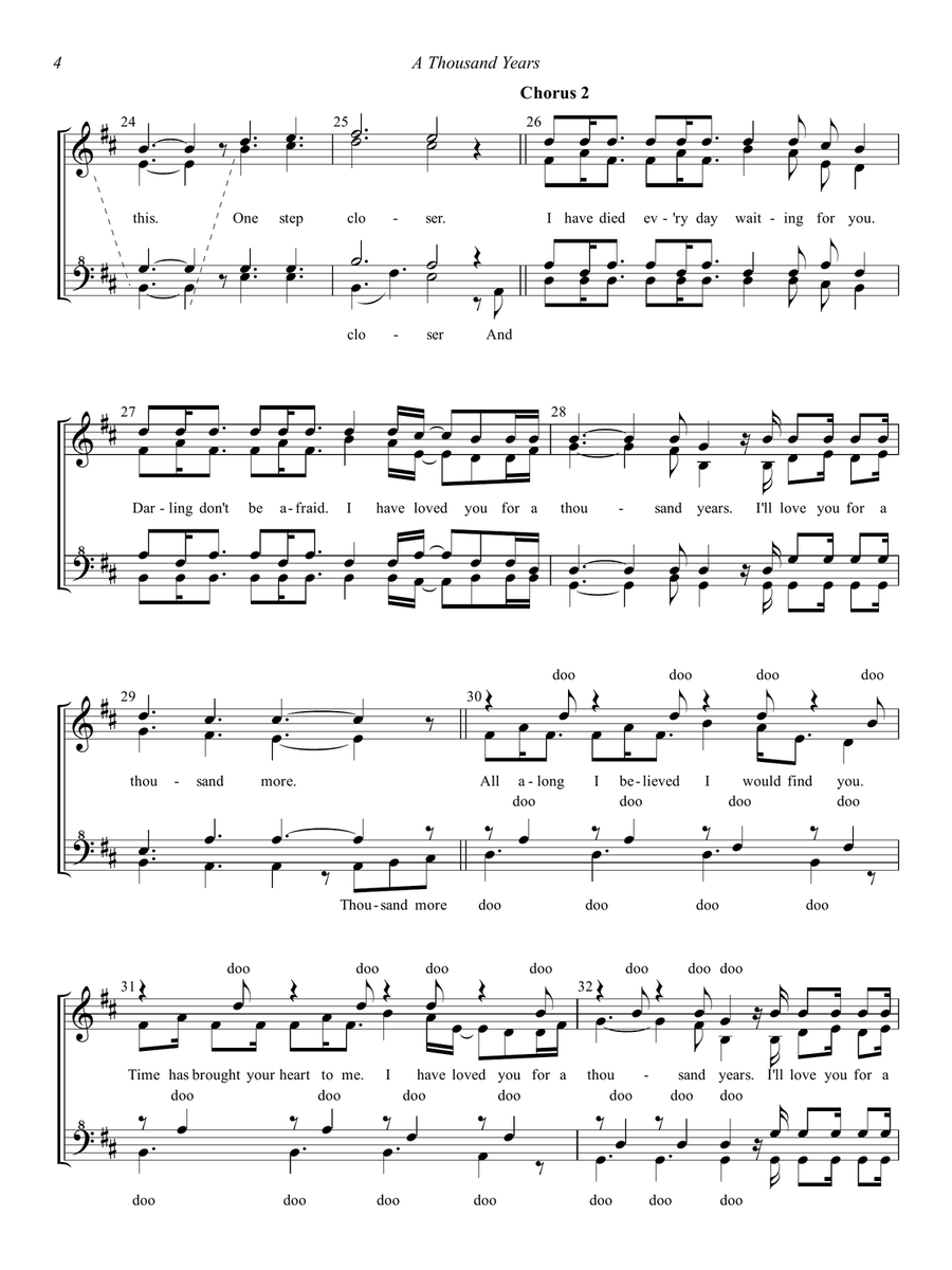 A Thousand Years A Thousand Years SSAA scores gallery preview page 4
