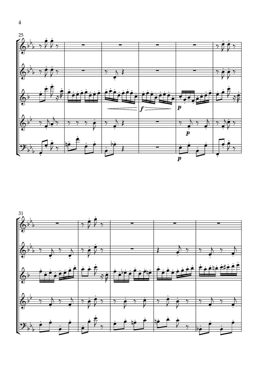 Pizzicati Pizzicati Woodwind Quintet scores gallery preview page 4