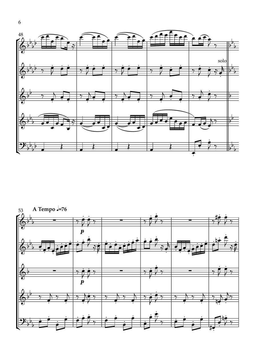 Pizzicati Pizzicati Woodwind Quintet scores gallery preview page 6