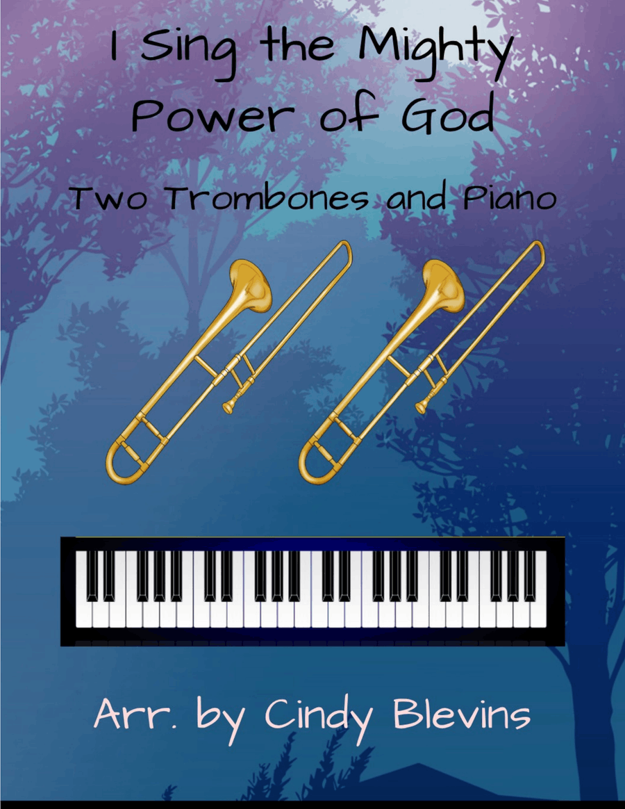 I Sing the Mighty Power of God, for Two Trombones and Piano Trombone Duet scores gallery preview page 1