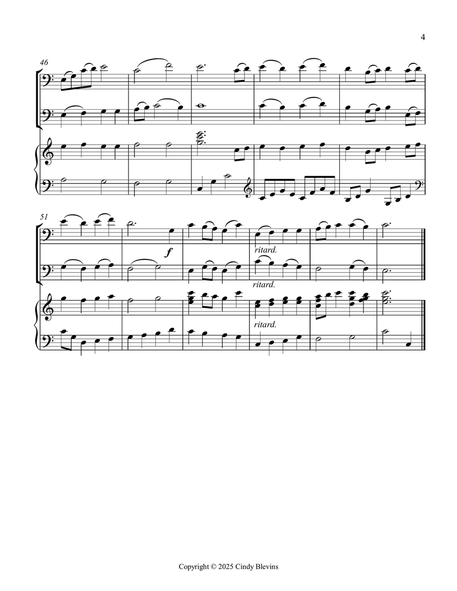 I Sing the Mighty Power of God, for Two Trombones and Piano Trombone Duet scores gallery preview page 5