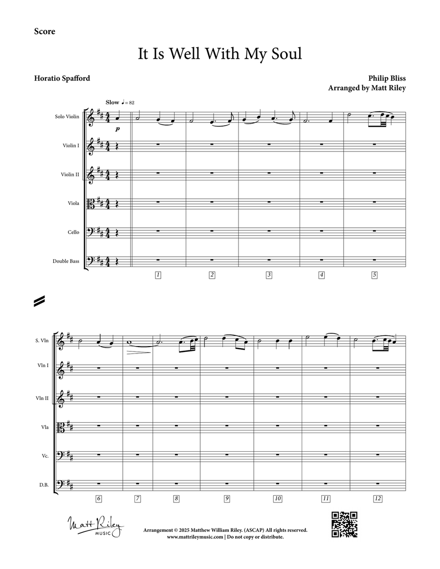 It Is Well With My Soul - Advanced Violin, & String Orchestra String Orchestra scores gallery preview page 5