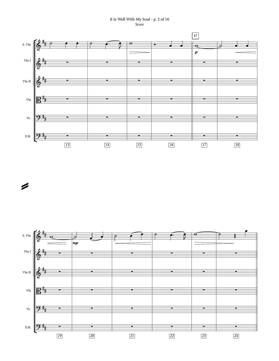 It Is Well With My Soul - Advanced Violin, & String Orchestra String Orchestra scores gallery preview page 6
