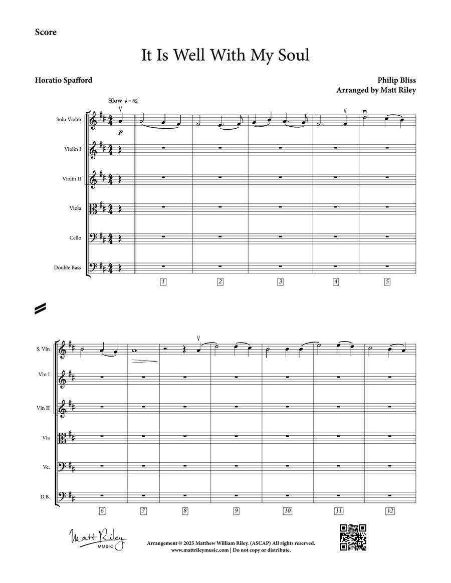 It Is Well With My Soul - Early Intermediate Violin & String Orchestra Chamber Music scores gallery preview page 4