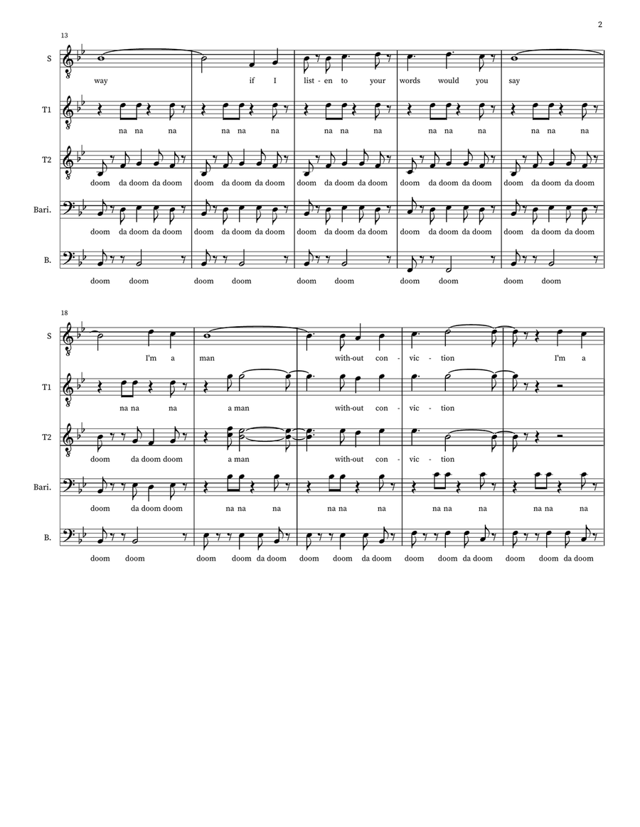 Karma Chameleon Karma Chameleon TTBB scores gallery preview page 2