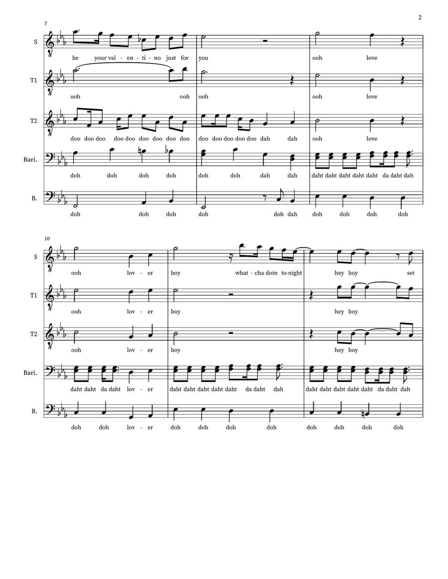Good Old-Fashioned Lover Boy TTBB scores gallery preview page 2