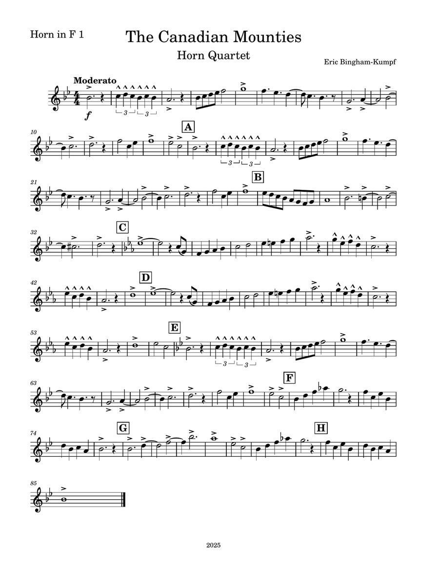 The Canadian Mounties The Canadian Mounties Brass Quartet scores gallery preview page 5