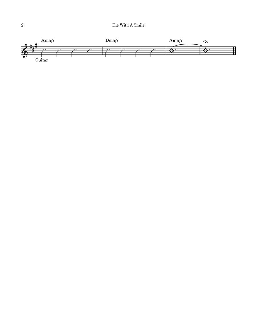 Die With A Smile Die With A Smile Piano scores gallery preview page 2