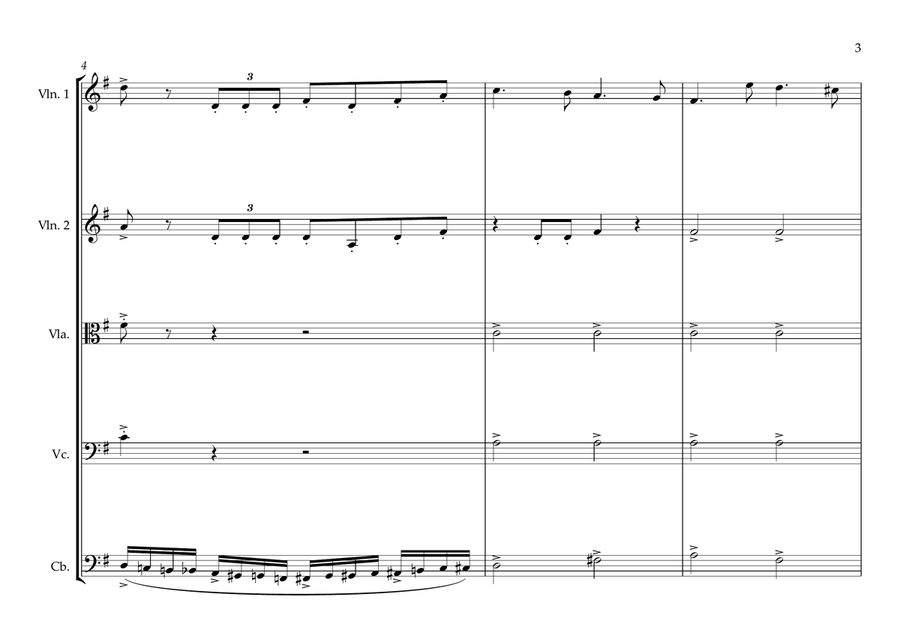 Monegasque (Monaco) National Anthem for String Orchestra String Orchestra scores gallery preview page 3