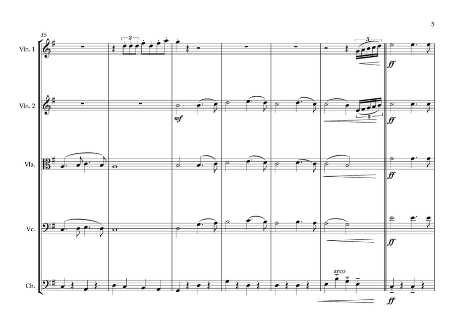 Monegasque (Monaco) National Anthem for String Orchestra String Orchestra scores gallery preview page 5