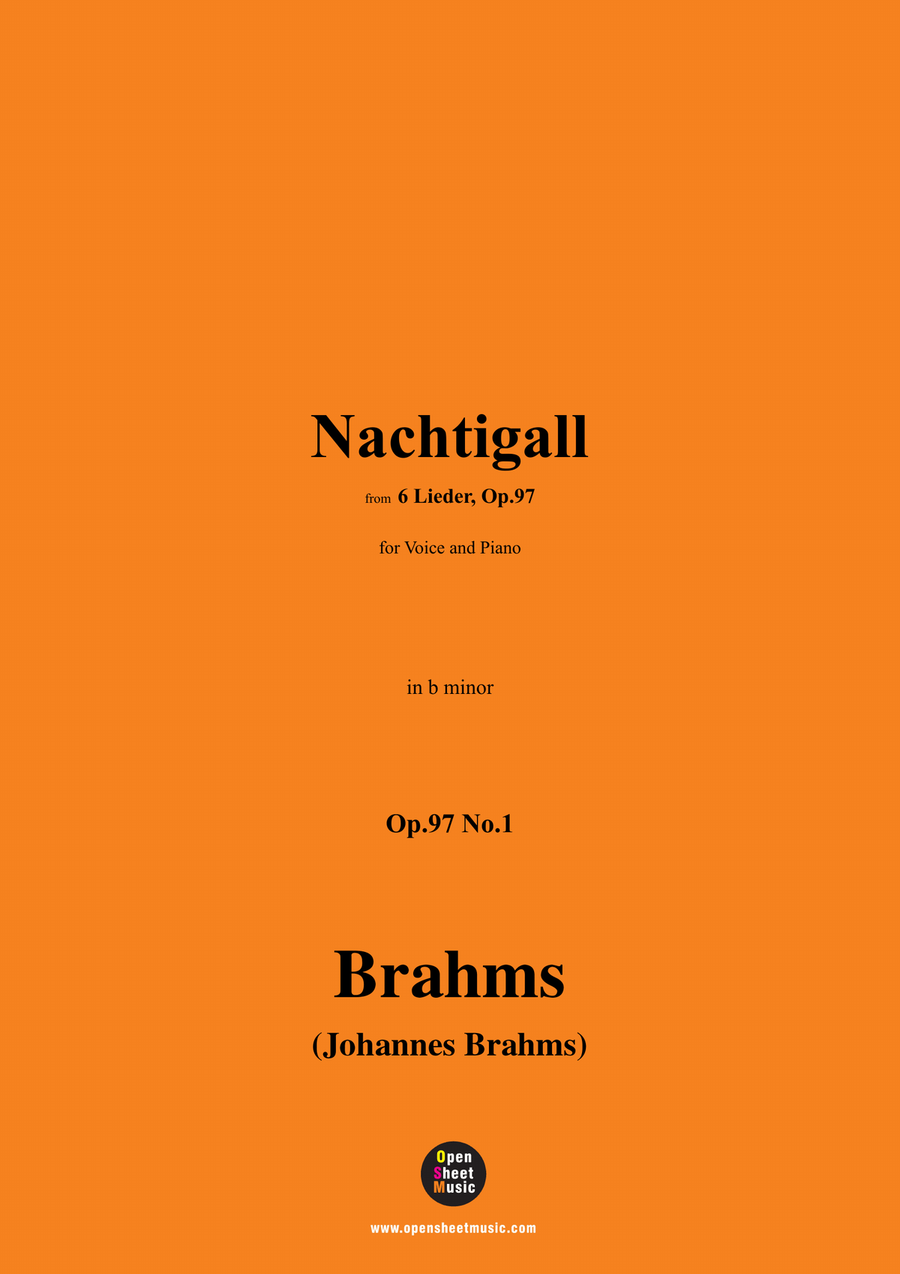 Brahms-Nachtigall,in b minor Piano, Vocal scores gallery preview page 1