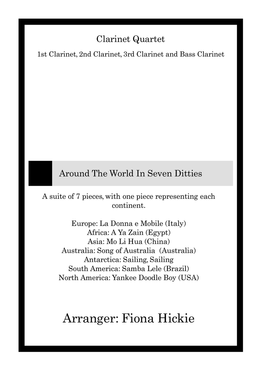 Around The World In Seven Ditties Clarinet Quartet scores gallery preview page 1