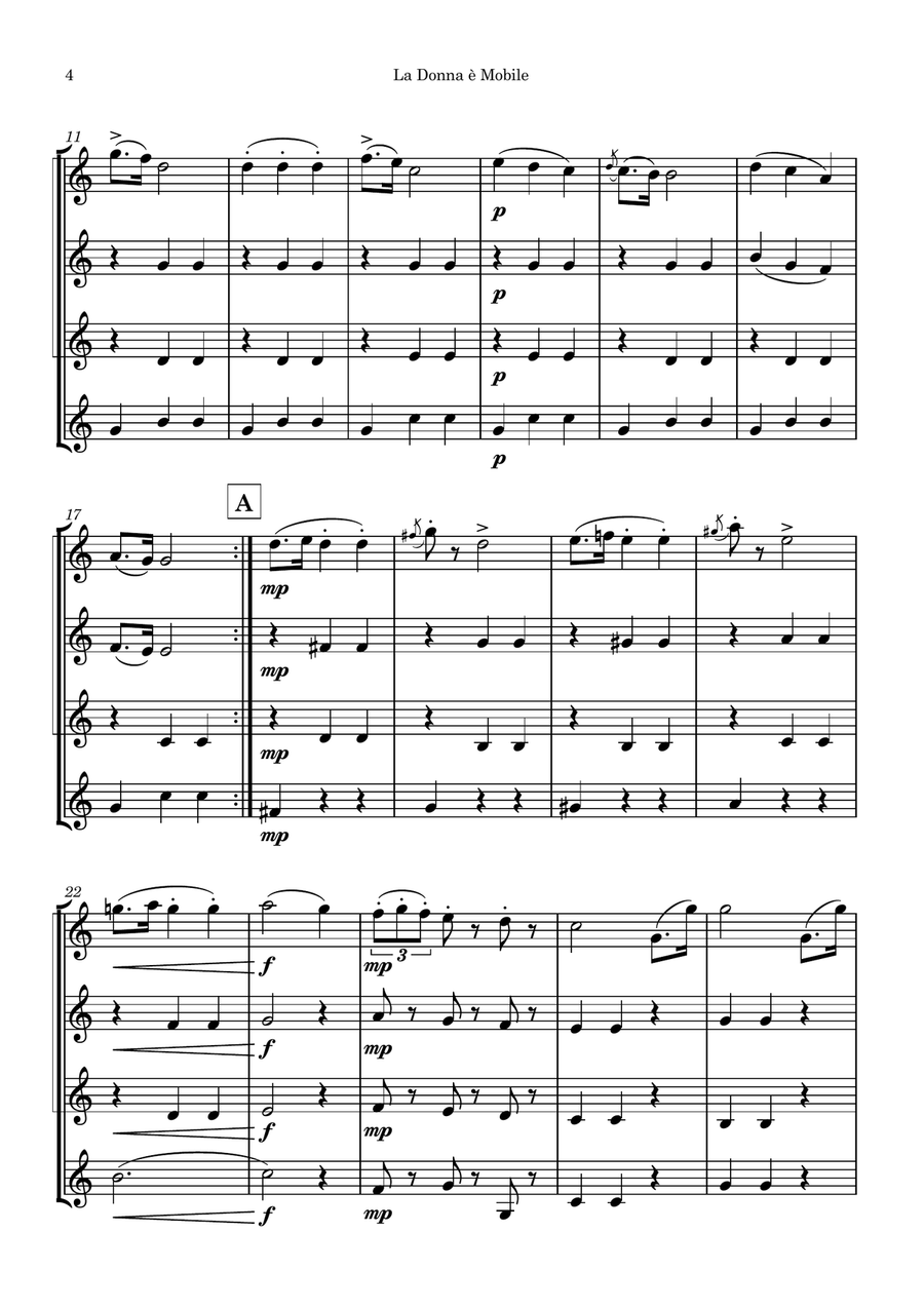 Around The World In Seven Ditties Clarinet Quartet scores gallery preview page 4