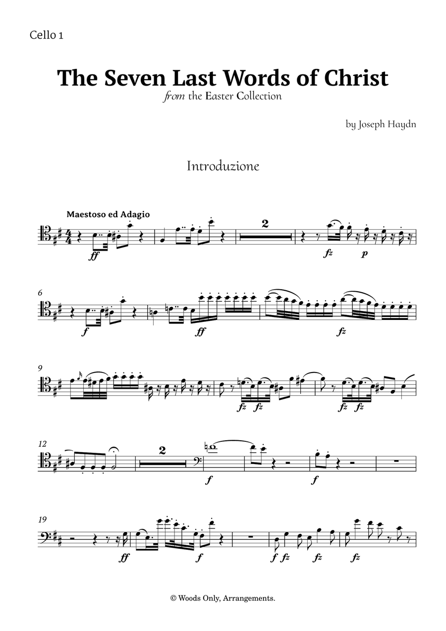 The Seven Last Words of Christ by Haydn for Violoncello Quintet String Quintet scores gallery preview page 5