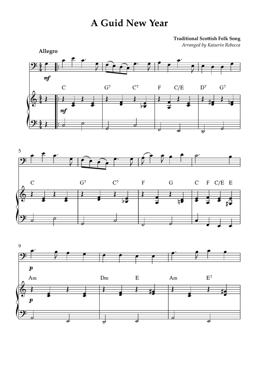 A Guid New Year A Guid New Year Piano scores gallery preview page 1