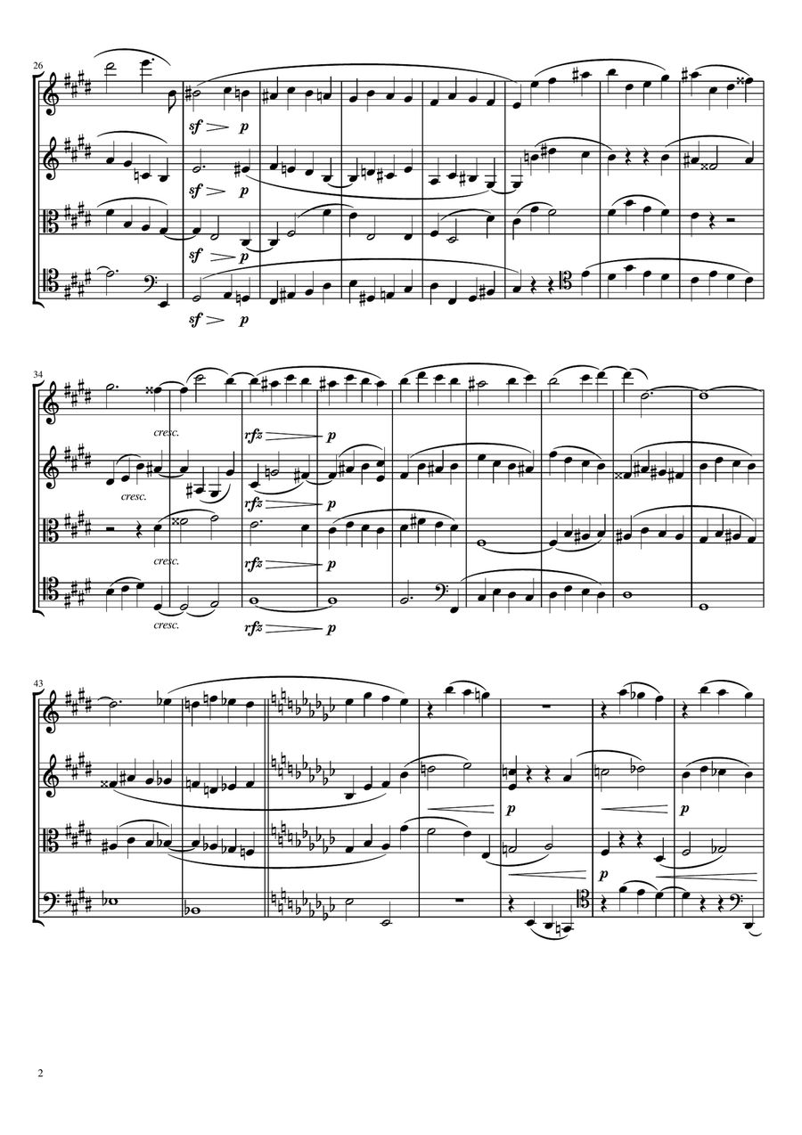 Beethoven - String Quartet No.14, Op.131, Complete Original Score and Parts String Quartet scores gallery preview page 2