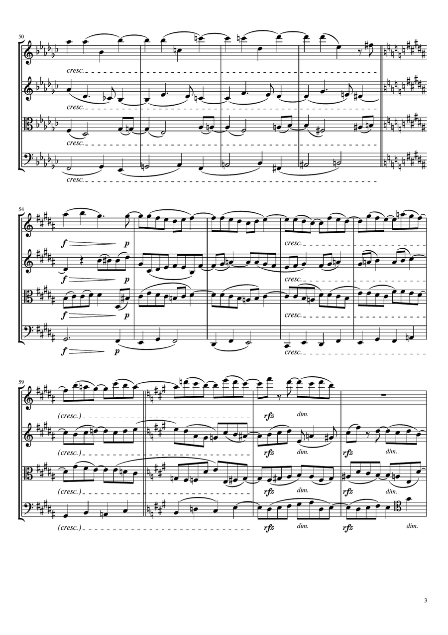 Beethoven - String Quartet No.14, Op.131, Complete Original Score and Parts String Quartet scores gallery preview page 3