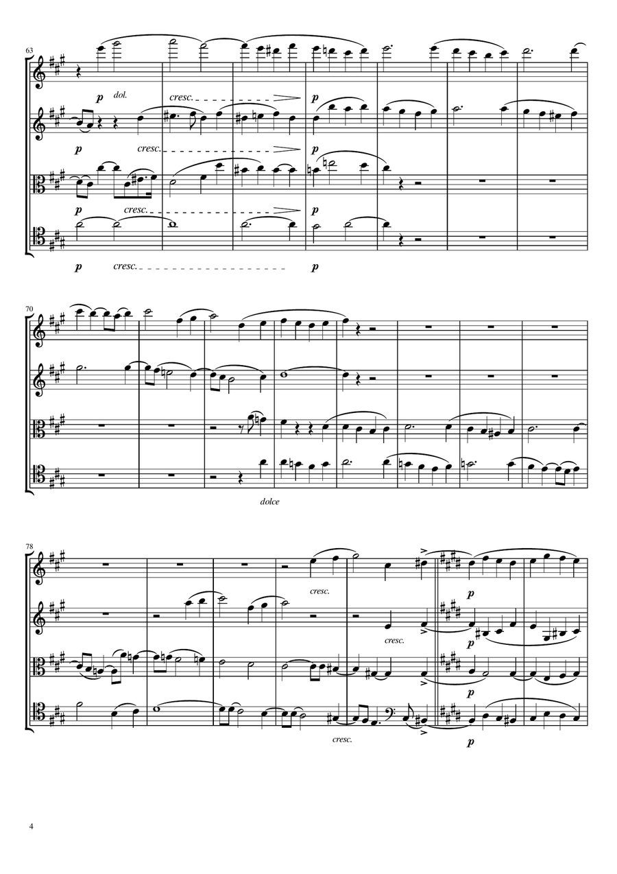 Beethoven - String Quartet No.14, Op.131, Complete Original Score and Parts String Quartet scores gallery preview page 4