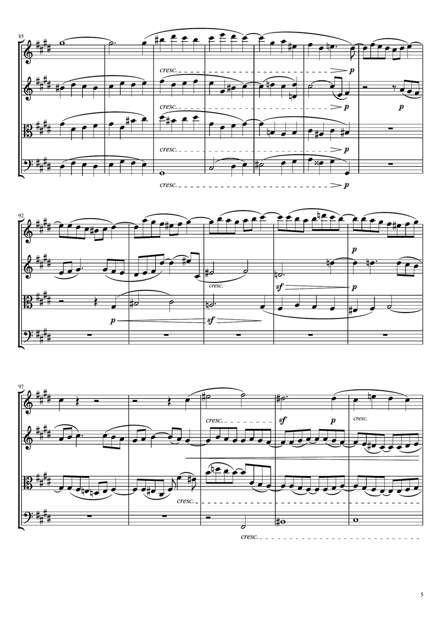 Beethoven - String Quartet No.14, Op.131, Complete Original Score and Parts String Quartet scores gallery preview page 5