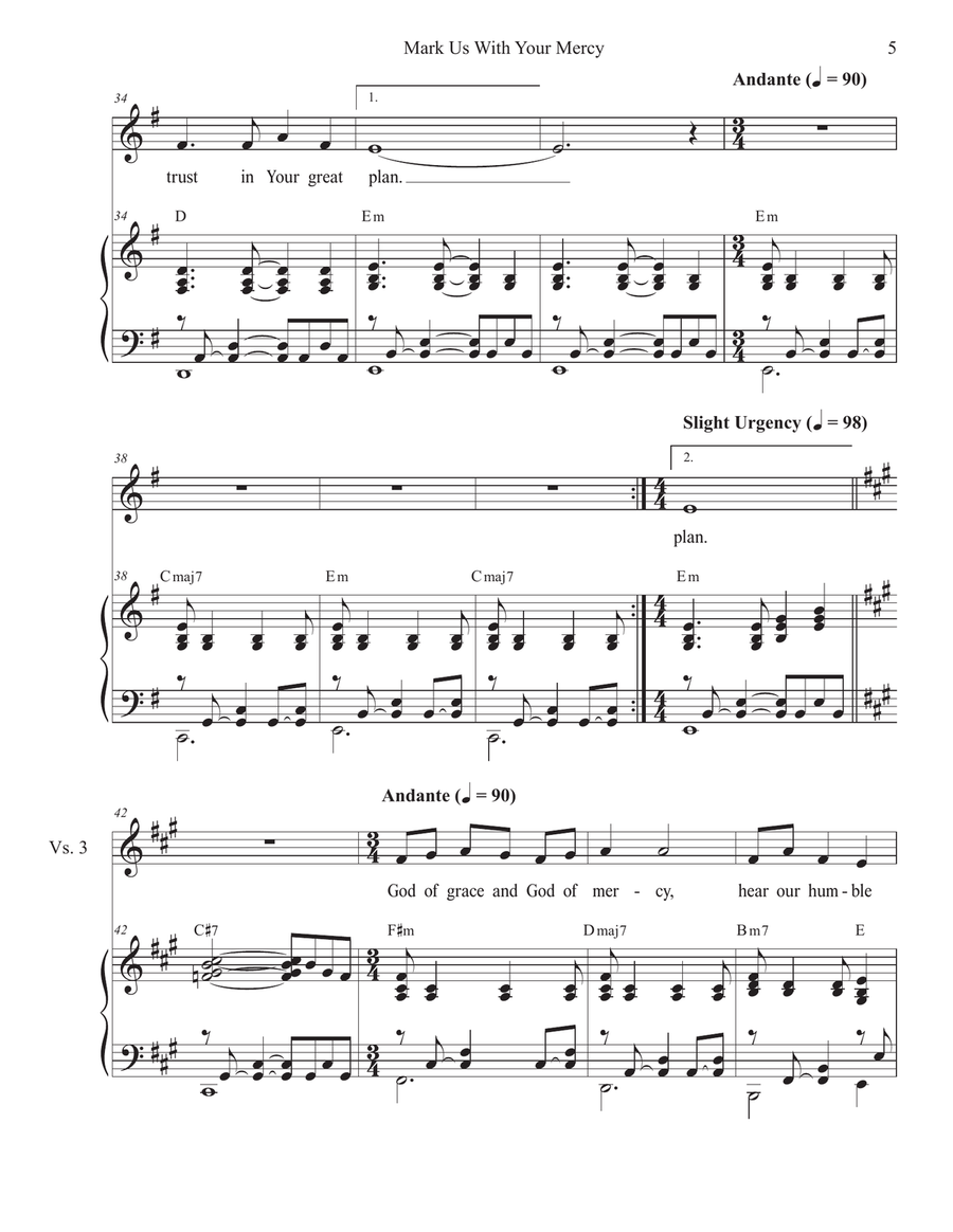 Mark Us With Your Mercy (Unison choir) Unison Choir scores gallery preview page 5