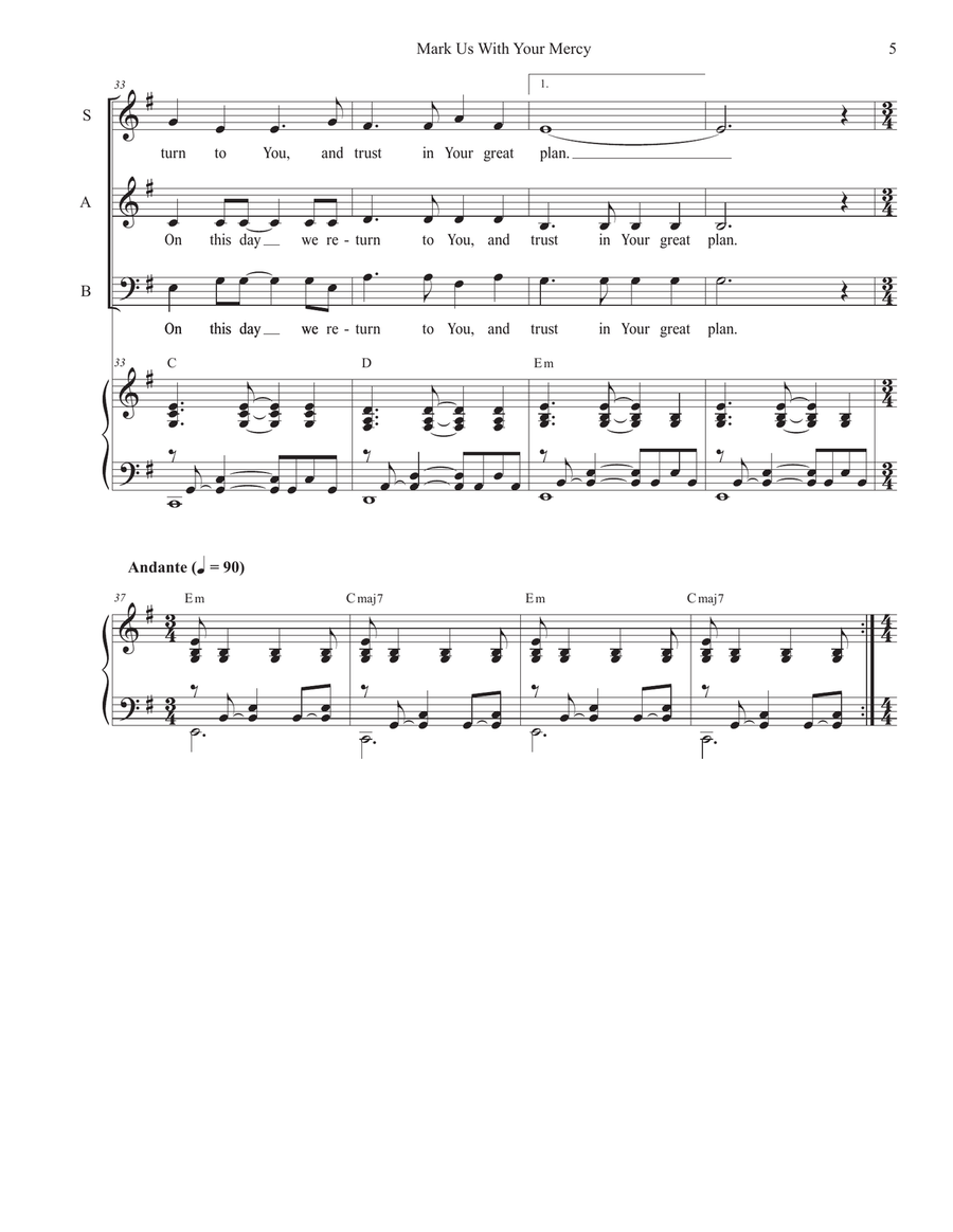 Mark Us With Your Mercy (SAB) 3-Part scores gallery preview page 5