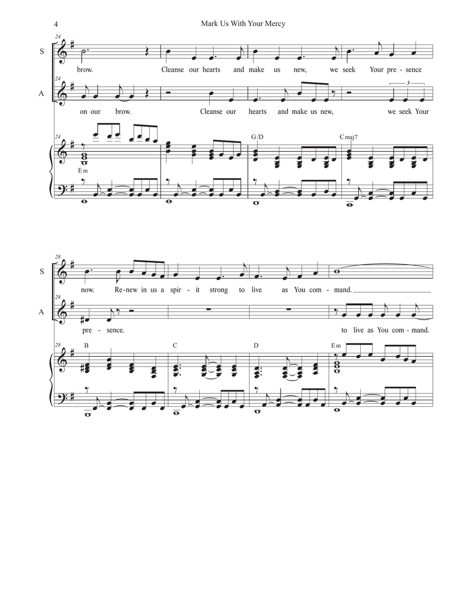 Mark Us With Your Mercy (2-part choir - (SA) SA scores gallery preview page 4